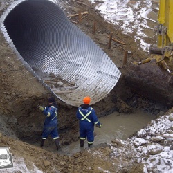 12 foot multi plate culverts reduce the need for small onsite bridges