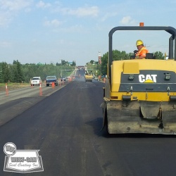 Widening and paving lanes in Beaumont, AB