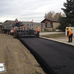 Paving a base and underground project with 150MM of asphalt over 2 lifts