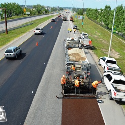 Resurfacing a major 4 lane roadway over a long weekend