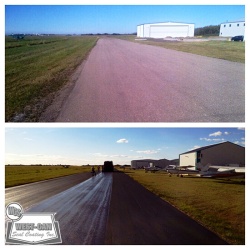 Before and after airport taxiway using micro